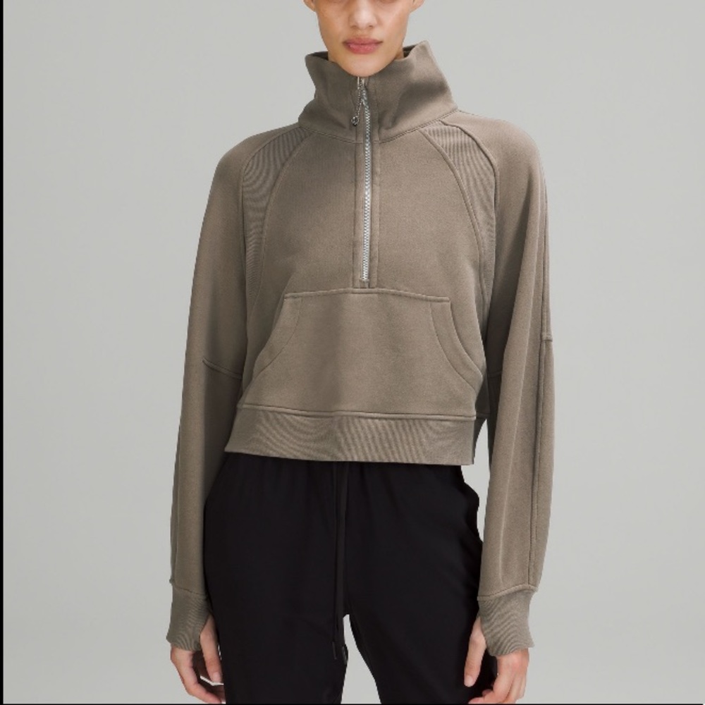 SOLD NWOT lululemon scuba oversized funnel half zip - Picture 1 of 9